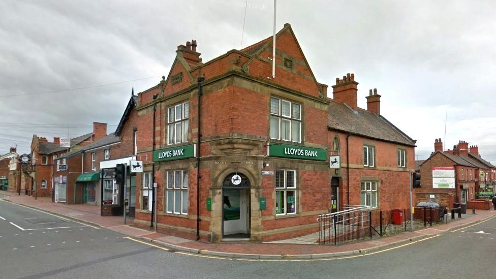Lloyds Bank in Buckley - photographed in 2018 before its closure