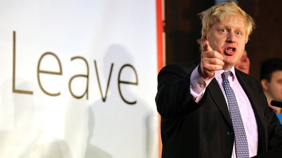 Boris campaigning for Leave