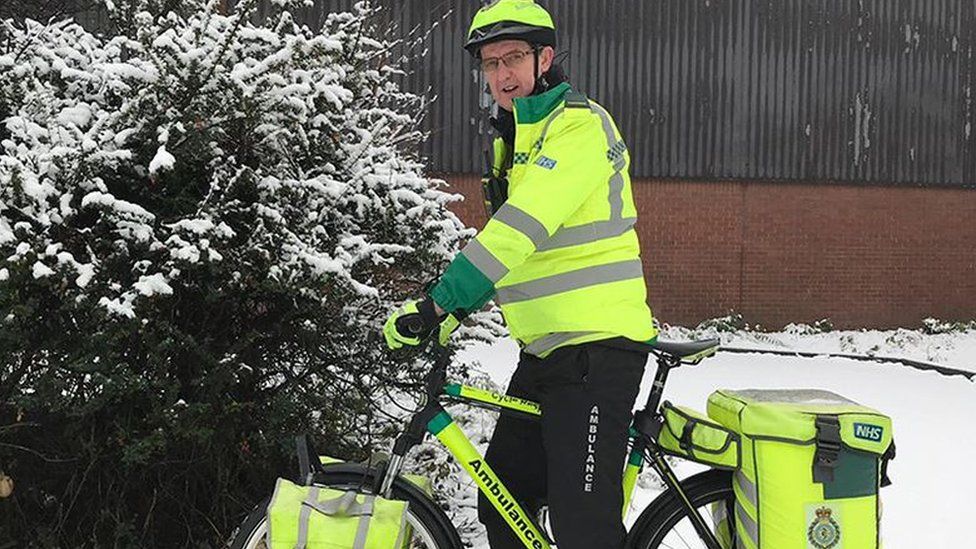 Ian Shortman on his paramedic bike