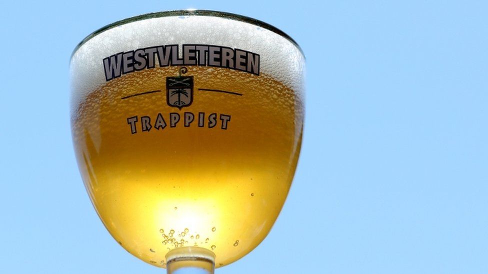 A glass of Belgian Trappist beer