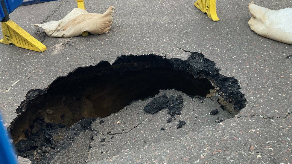 Sinkhole in Witham