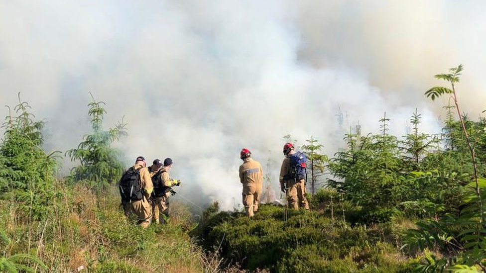Firefighters at Glenariff