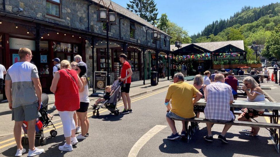 visitors in Betws-y-Coed