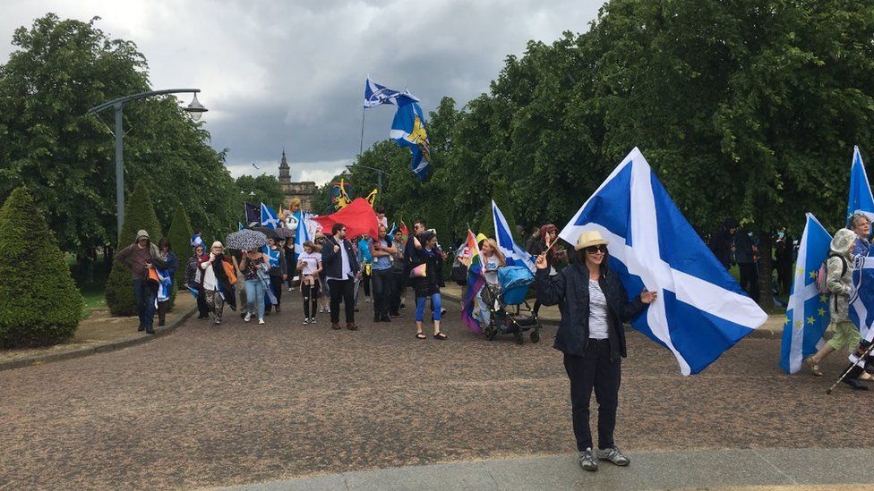 indy march in Glasgow