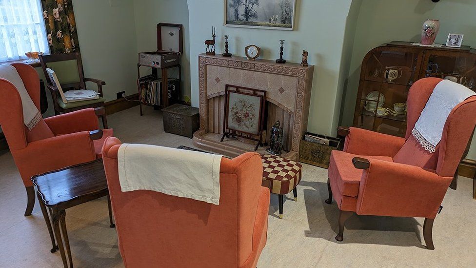 Inside Clover Cottage with 1950s furniture