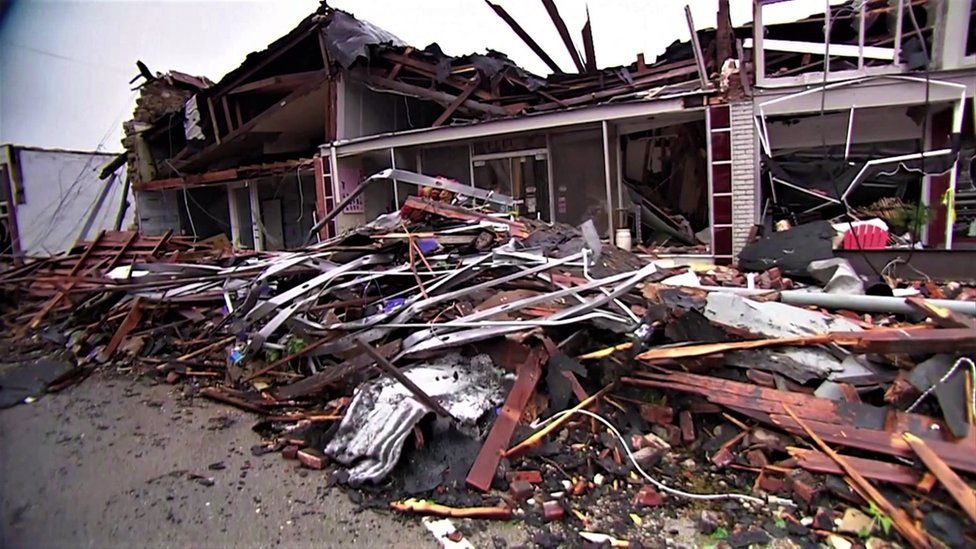 Dozens trapped as tornado collapses Michigan FedEx depot BBC News