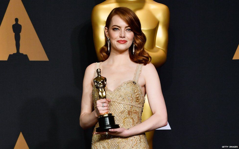 Emma won the best actress award at this year's Oscars for her role as Mia in La La Land