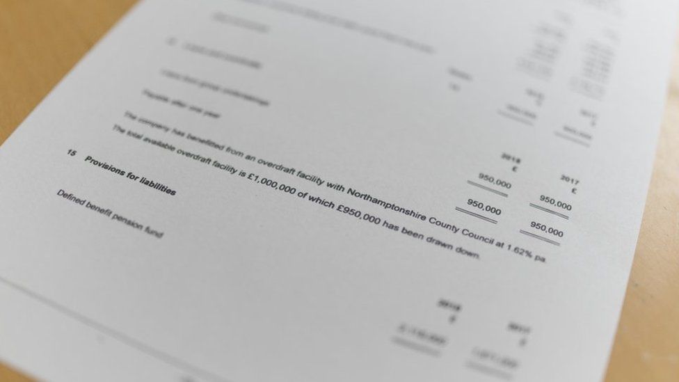 Companies House filing outlining the Northamptonshire County Council overdraft to LGSS Law