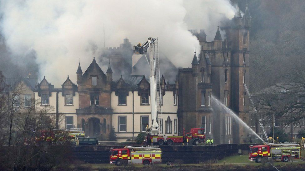 Cameron House Hotel on the banks of Loch Lomond, where the fire was