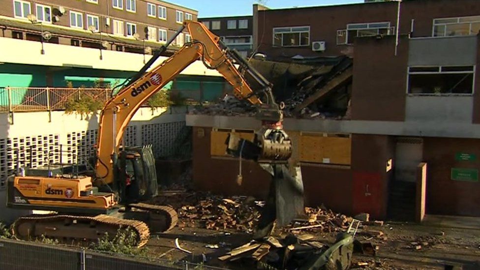 Demolition work under way in Heath Town