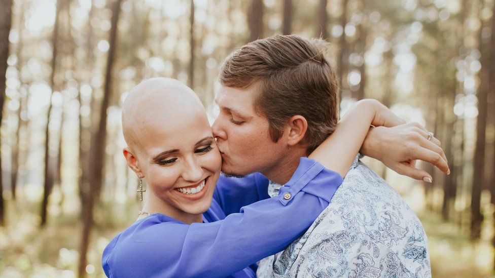 "Probably the most difficult thing I will ever do": Makenzee Meaux took off her wig for her engagement photographs with fiance Byran