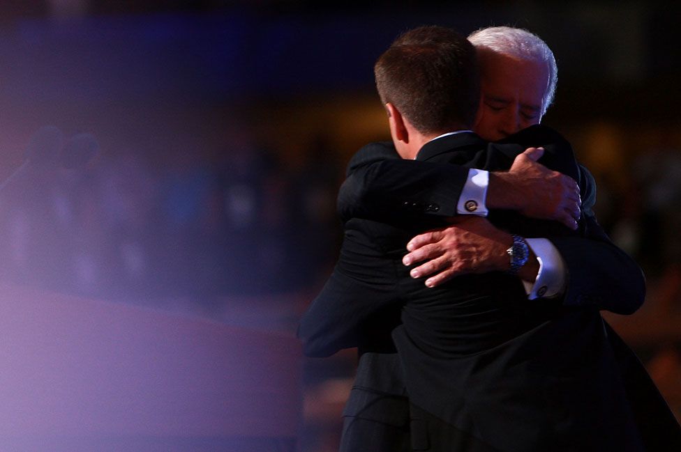 Biden with son Beau who died in 2015