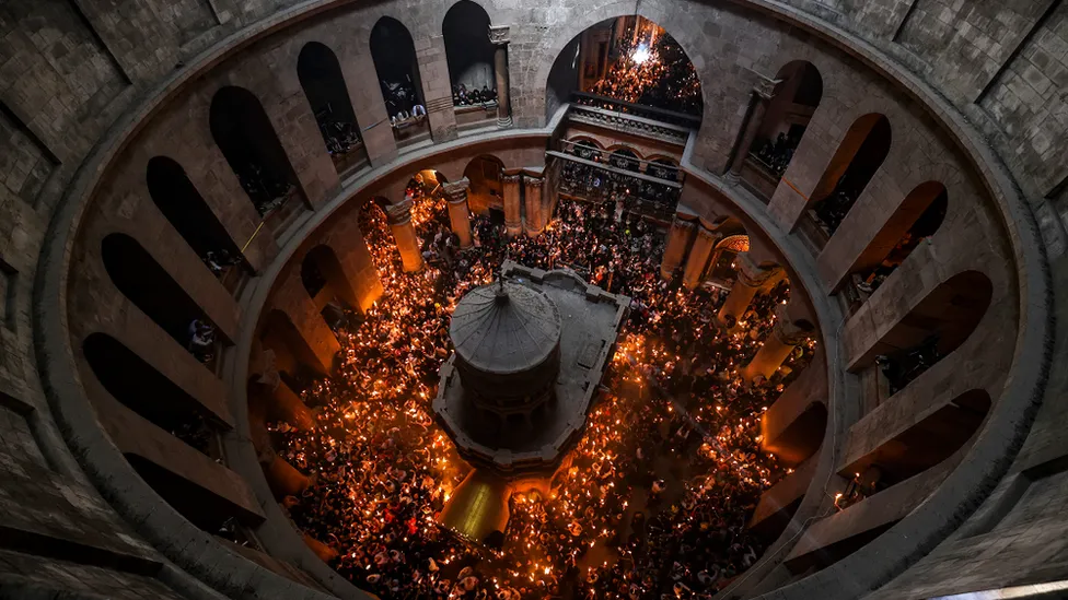 Holy Fire celebrated by Christians in Jerusalem amid Israeli police restrictions