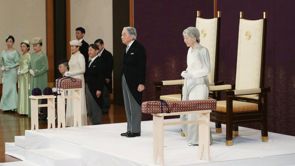 Emperor Akihito in the Imperial Palace