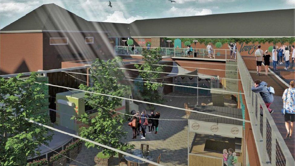 Artist impression of proposed Chapter Court development in Wrexham
