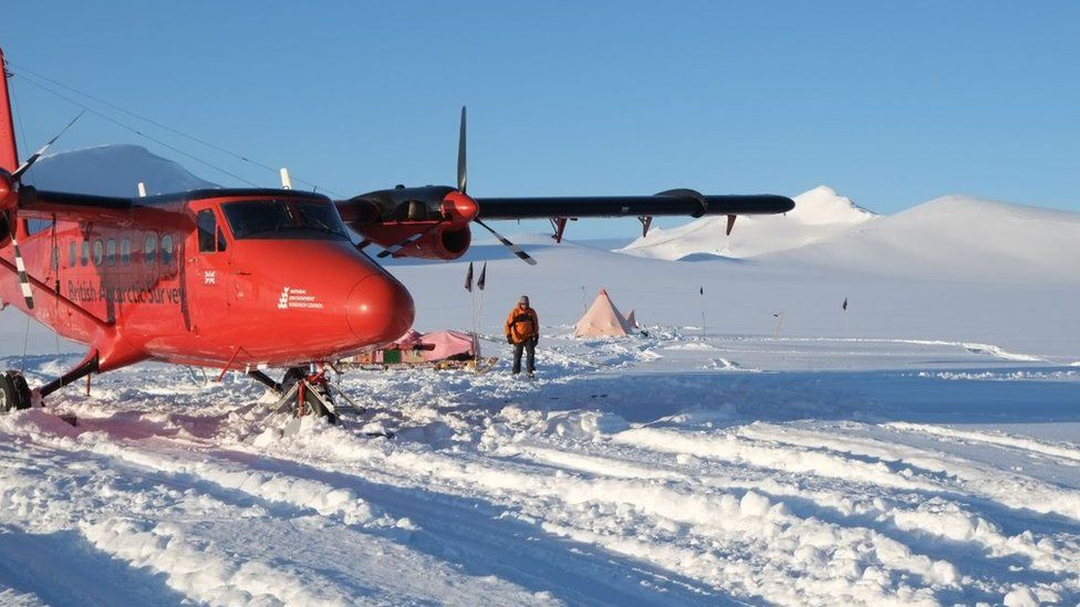 Plane in the Antarctic