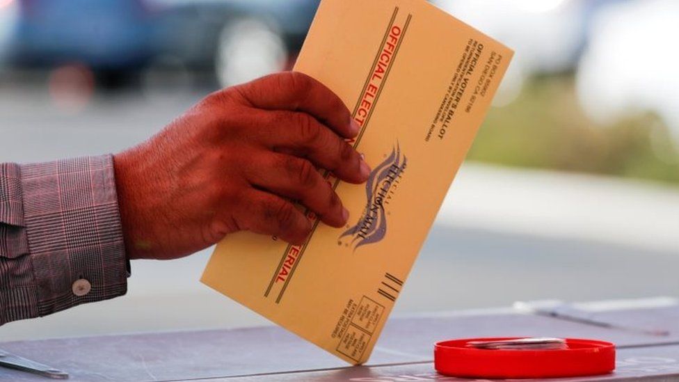 A mail-in ballot in California. File photo