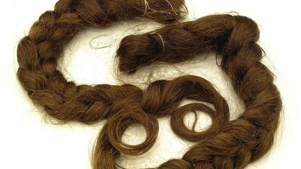Plaits of hair from Catherine Cookson