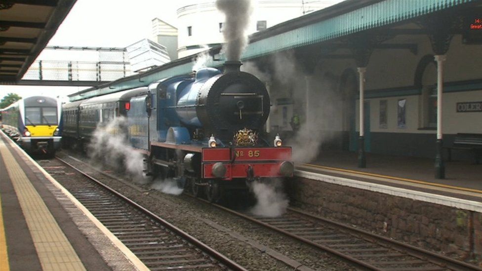 The Queen and Duke of Edinburgh travelled on a steam train from Coleraine to Bellarena