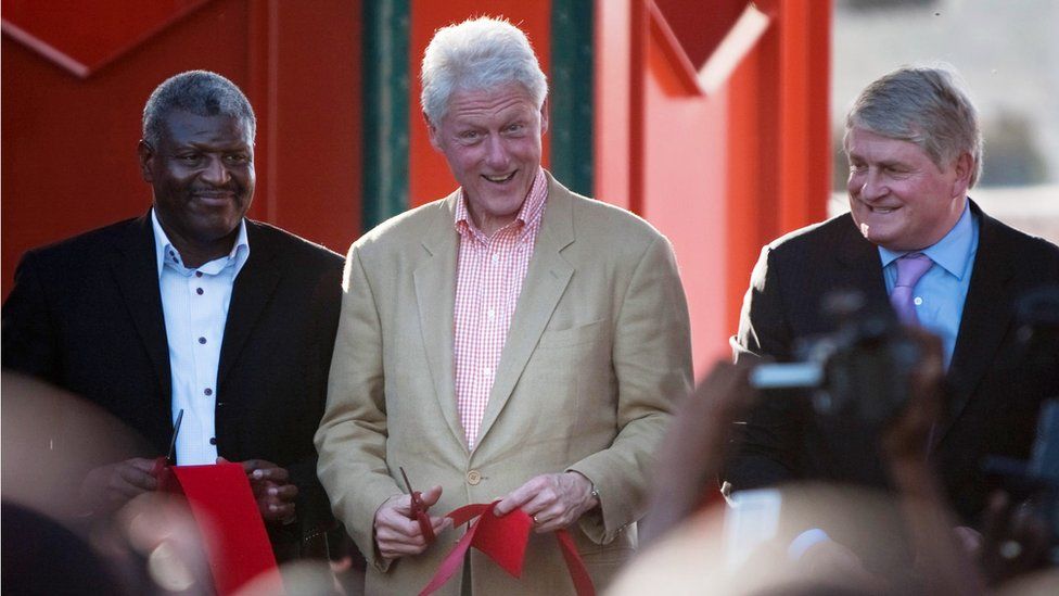 Former US president Bill Clinton reopens the Iron Market.