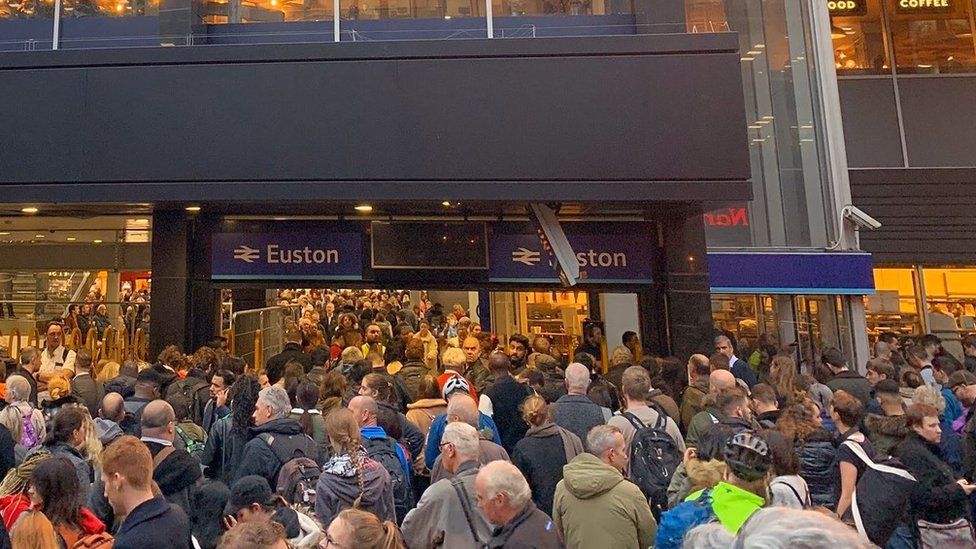 Crowds at Euston