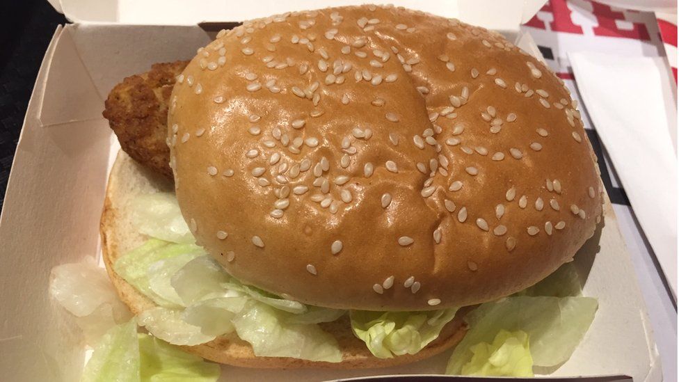 kfc-s-vegan-burger-could-it-wean-you-off-chicken-bbc-news