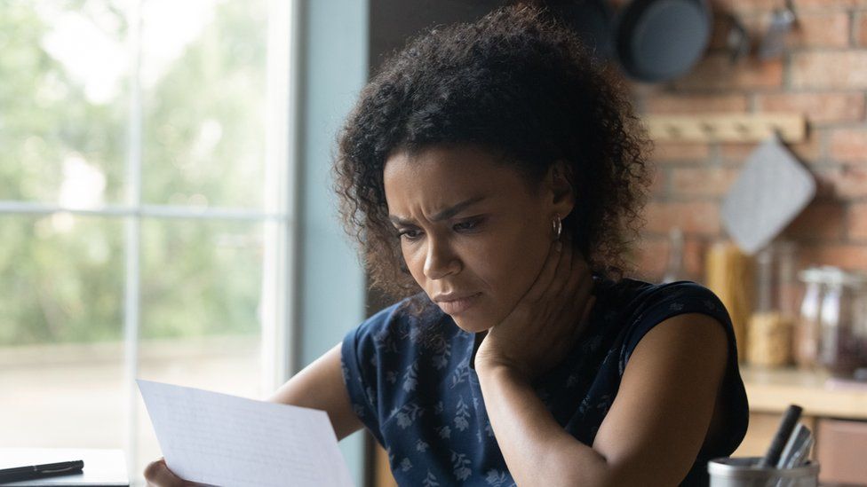 Woman reading letter