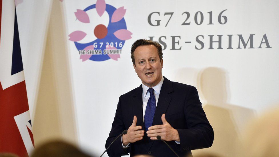 David Cameron at the G7 summit