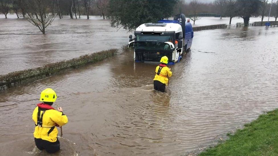 Firefighters deal with flooding incidents