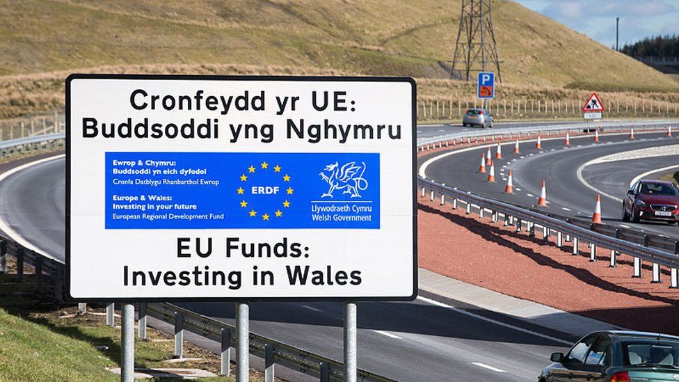A465 near Ebbw Vale, part funded by EU structural funds