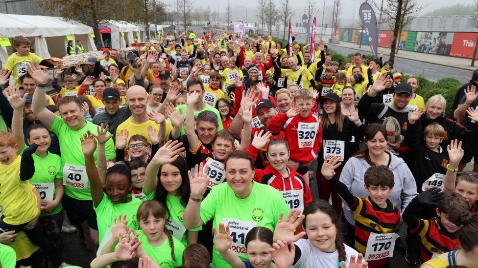 Runners prepare to take to the streets in Sunderland