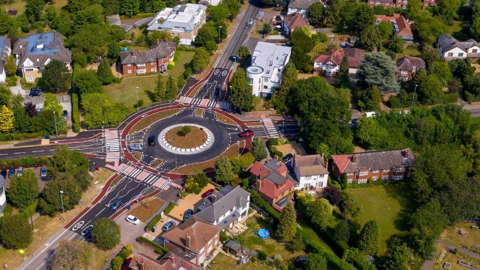 Dutch-style roundabout in Cambridge