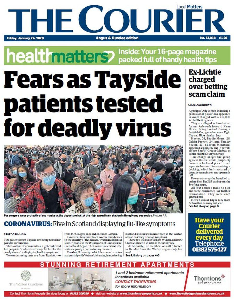 Scotland S Papers Scotland On High Alert Over Snake Flu c News