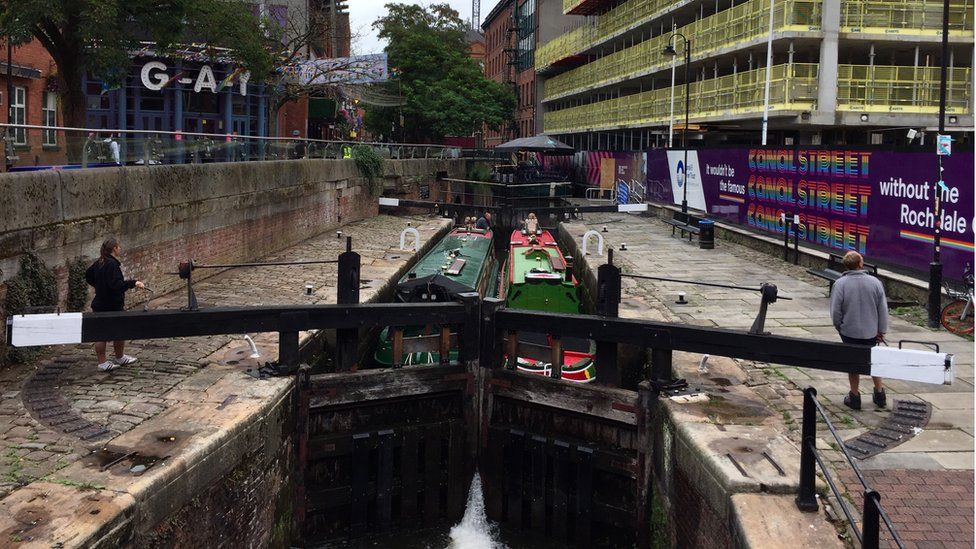 The Rochdale Canal in central Manchester