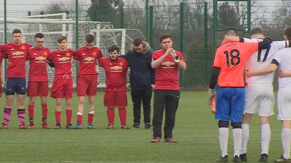 Friends of Shane and Sean held a minute's silence before the game