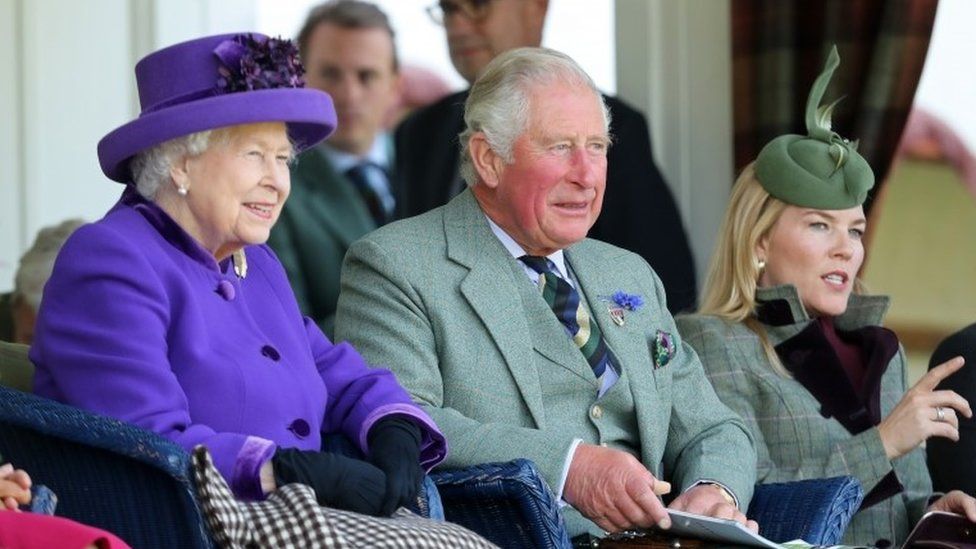 The Queen and Prince Charles at the Braemar Gathering