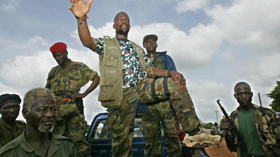 Rebels in Ivory Coast in 2002