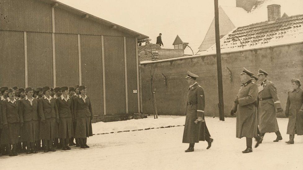 Himmler visiting Ravensbrück, Jan 1941