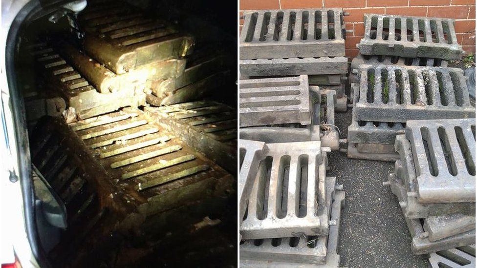 Stolen drain covers