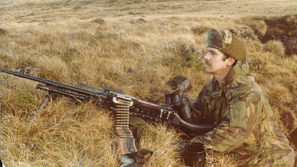 Manny Manfred during the Falklands War