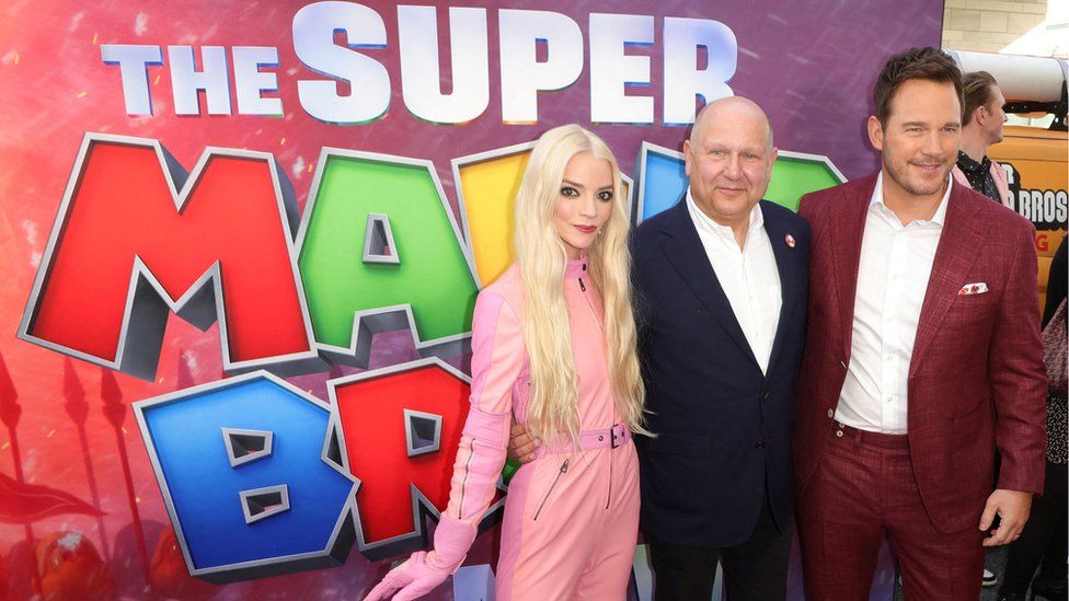 Anya Taylor-Joy, Chris Meledandri and Chris Pratt attend the premiere of Universal Pictures' "The Super Mario Bros." at Regal LA Live, in Los Angeles, California, U.S., April 1, 2023