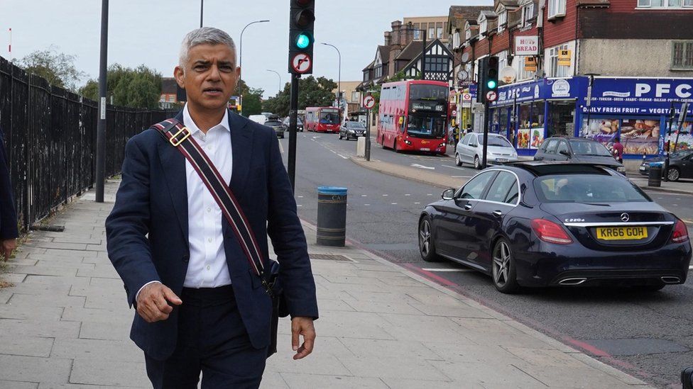Sadiq Khan walking in south east London