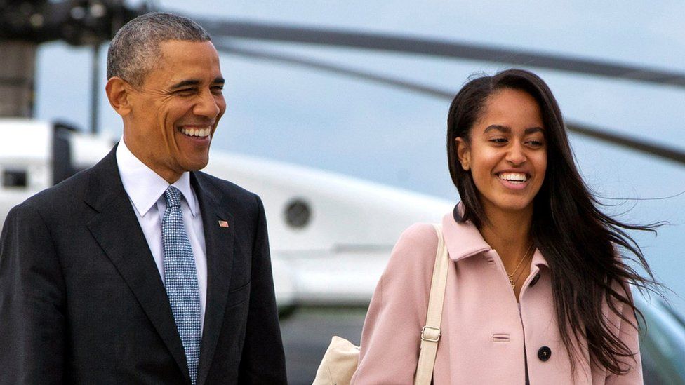 President Barack Obama with his daughter Malia on 7 April, 2016