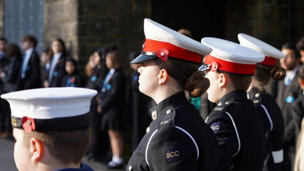 Sheffield Sea Cadets at the funeral of 103-year-old Normandy veteran Cyril Elliott