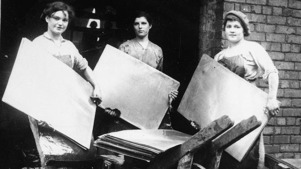 Female sheet metal workers