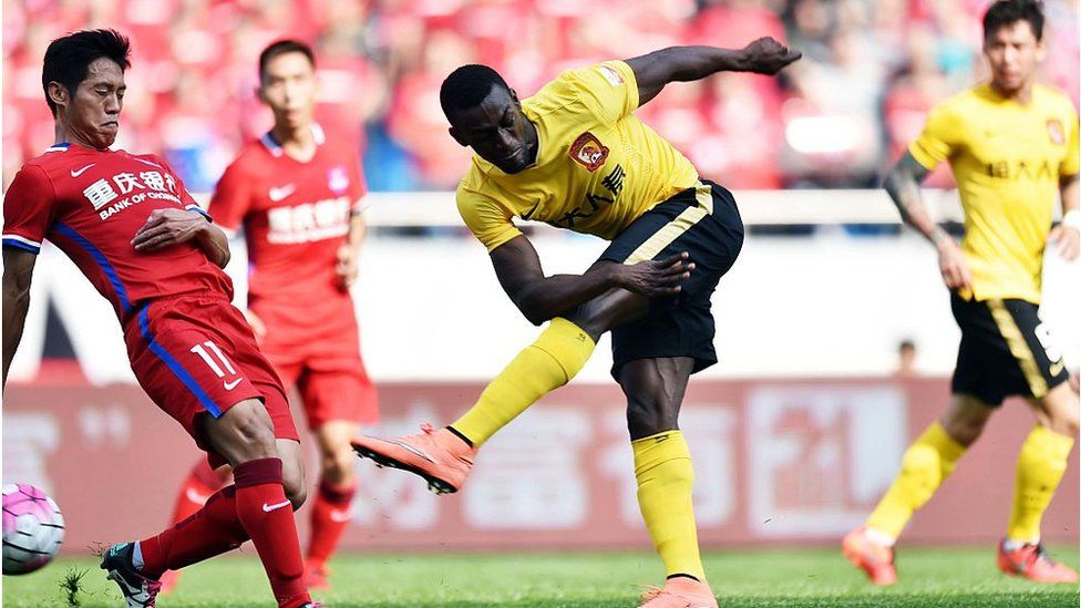 Colombian star Jackson Martinez in action