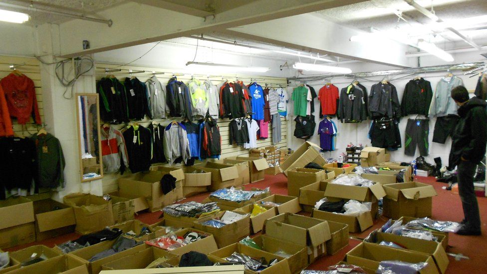 Counterfeit sportswear in Cheetham Hill