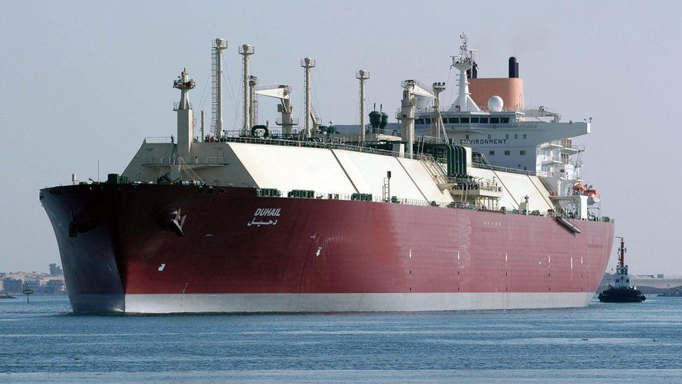 A Qatari LNG ship