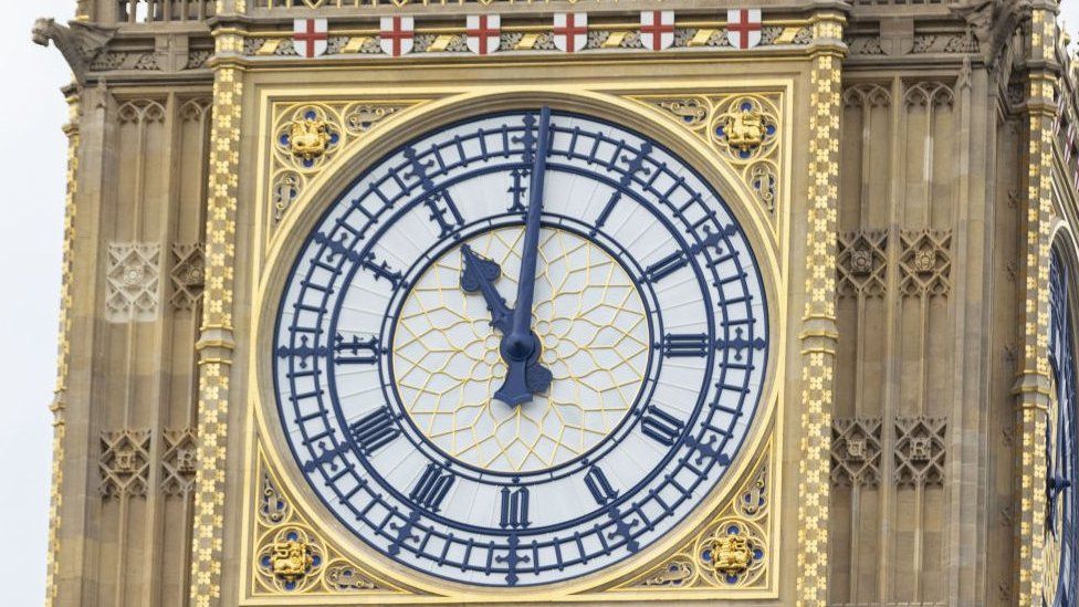 Big Ben, cleaned clock face