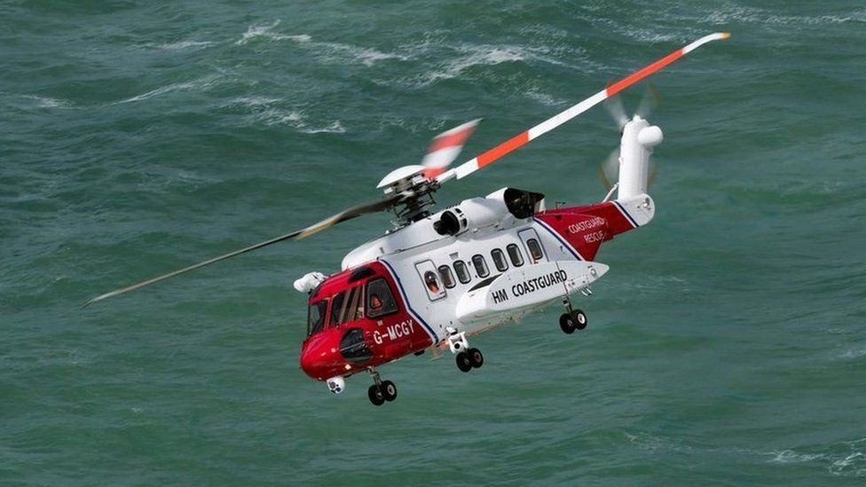 The HM Coastguard search and rescue helicopter based at Newquay